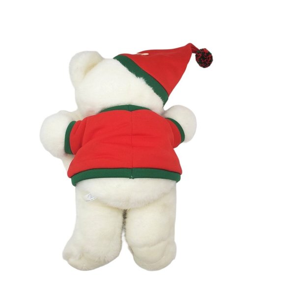 VTG White‎ Bear & Baby Plush TB Trading 18" 1989 Stuffed Animal Christmas Toy - Picture 5 of 9